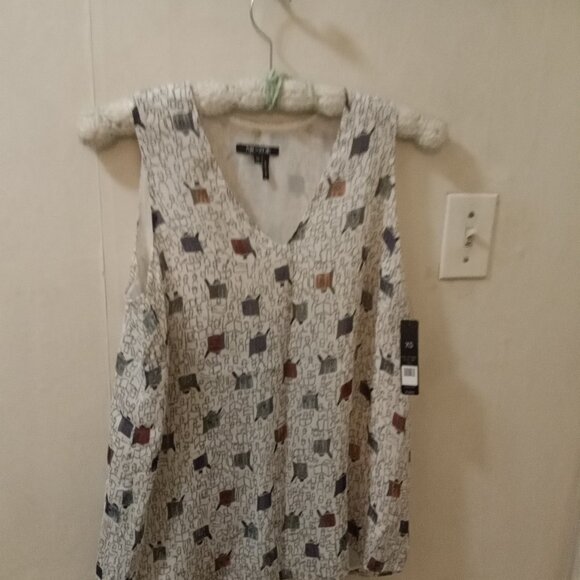 NWT Nic&Zoe Sz XS off white patterned Top - sleeveless - Picture 2 of 5